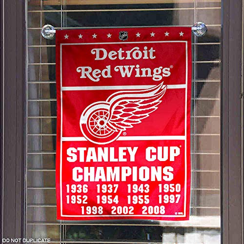 Detroit Red Wings 11 Time Stanley Cup Champions Double Sided Garden Flag - 757 Sports Collectibles