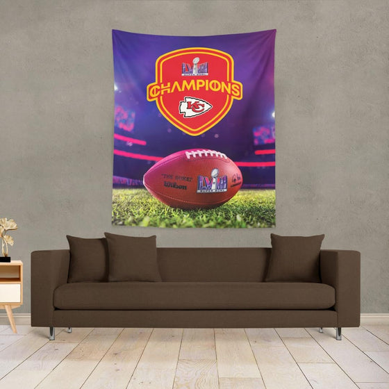 Northwest NFL Kansas City Chiefs Super Bowl LVIII Champions Wall Hanging Tapestry, 50" x 60", Elite Champs - 757 Sports Collectibles