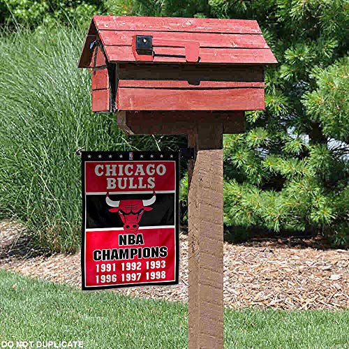 WinCraft Chicago Bulls 6 Time NBA Champions Double Sided Garden Flag - 757 Sports Collectibles