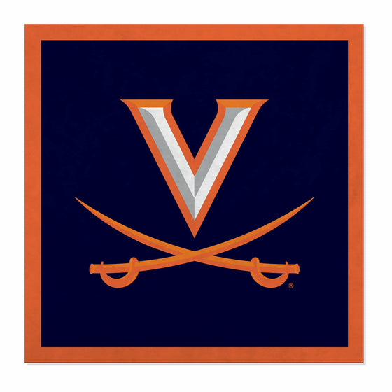 Rico Industries NCAA Virginia Cavaliers Felt Home & Wall Decor Banner - Banner for Man Cave, Game Room, Office & Bedroom - Long-Lasting Wall Decorations - Made in The USA - 23" x 23" - 757 Sports Collectibles