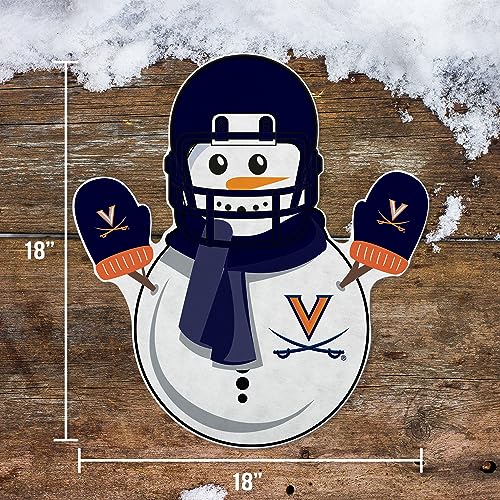 Rico Industries NCAA Virginia Cavaliers Snowman Shape Cut Pennant - Home and Living Room Décor - Soft Felt EZ to Hang - 757 Sports Collectibles