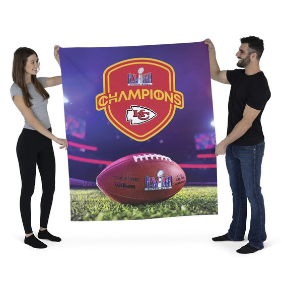 Northwest NFL Kansas City Chiefs Super Bowl LVIII Champions Wall Hanging Tapestry, 50" x 60", Elite Champs - 757 Sports Collectibles