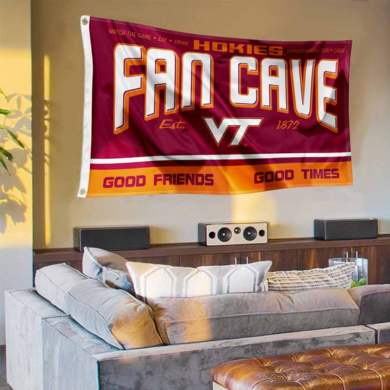 Virginia Tech Hokies Fan Man Cave Banner Flag - 757 Sports Collectibles