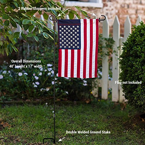 Sports Flags Pennants Company Garden Flag Stand Pole Holder and Rubber Stopper Set - 757 Sports Collectibles