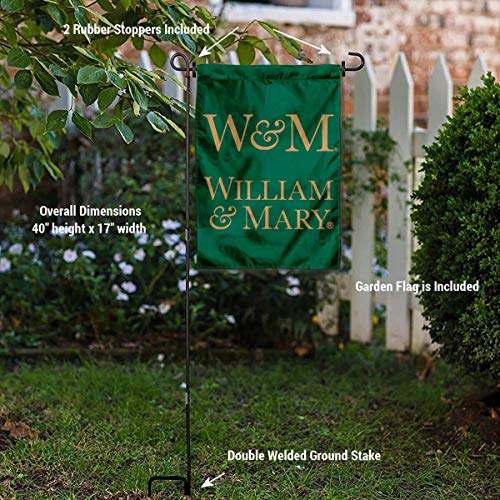 William & Mary Tribe Garden Flag with Stand Holder - 757 Sports Collectibles