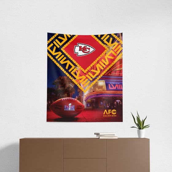 Northwest NFL Kansas City Chiefs Super Bowl LVIII Champions Wall Hanging Tapestry, 34" x 40", Arrival Participant - 757 Sports Collectibles