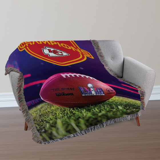 Northwest NFL Kansas City Chiefs Super Bowl LVIII Champions Woven Tapestry, 48" x 60", Elite Champs - 757 Sports Collectibles