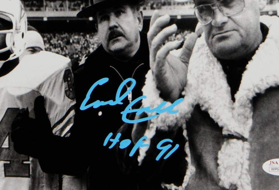 Earl Campbell Signed Houston Oilers 8x10 Photo w/Bum Phillips w/HOF- JSA W Auth Lt Blue - 757 Sports Collectibles