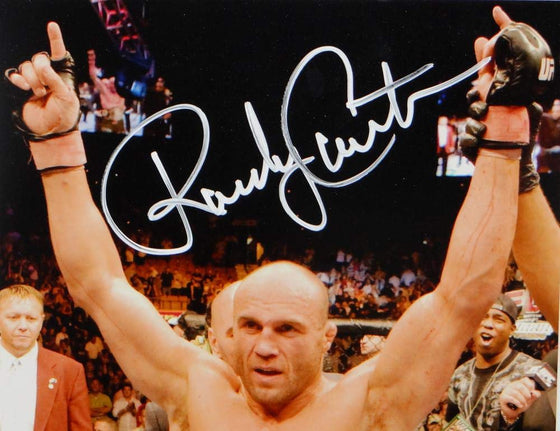 Randy Couture Autographed UFC 8x10 Photo With Belt- Beckett Auth White - 757 Sports Collectibles