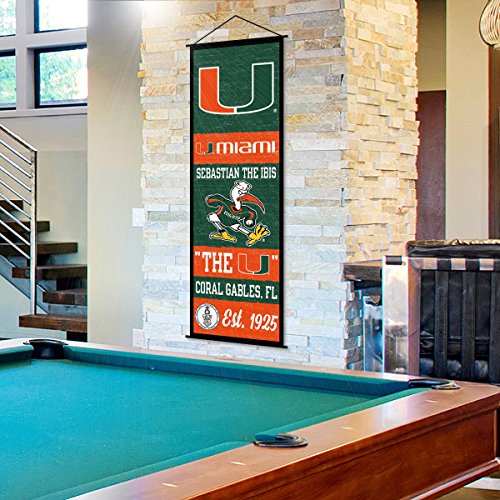 Miami Hurricanes Banner and Scroll Sign - 757 Sports Collectibles