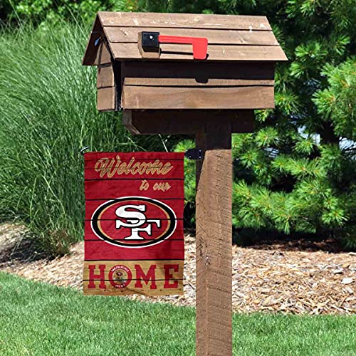 WinCraft San Francisco 49ers Welcome Home Decorative Garden Flag Double Sided Banner - 757 Sports Collectibles