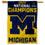 Michigan Team University Wolverines 2023 College Football National Champions Banner Vertical Flag - 757 Sports Collectibles