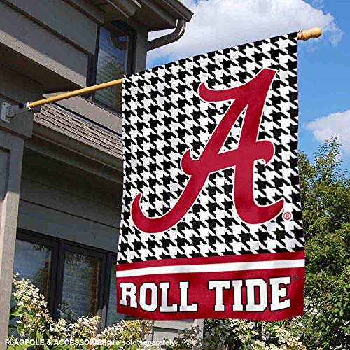 WinCraft Alabama Crimson Tide Houndstooth Pattern Double Sided House Flag - 757 Sports Collectibles