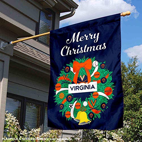 Virginia Cavaliers Happy Holidays Christmas Banner Flag - 757 Sports Collectibles