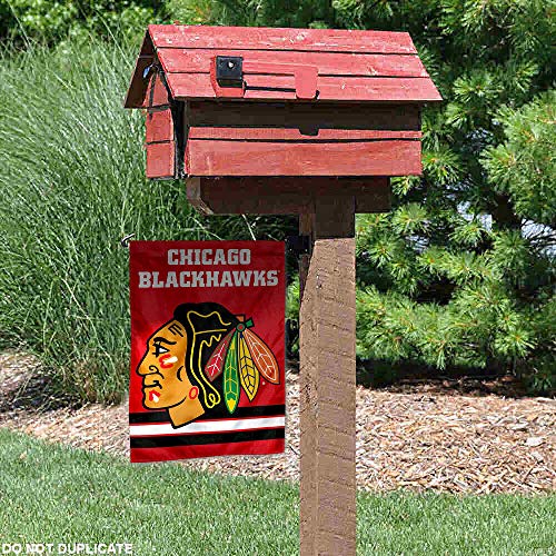 WinCraft Chicago Blackhawks Red Double Sided Garden Flag - 757 Sports Collectibles