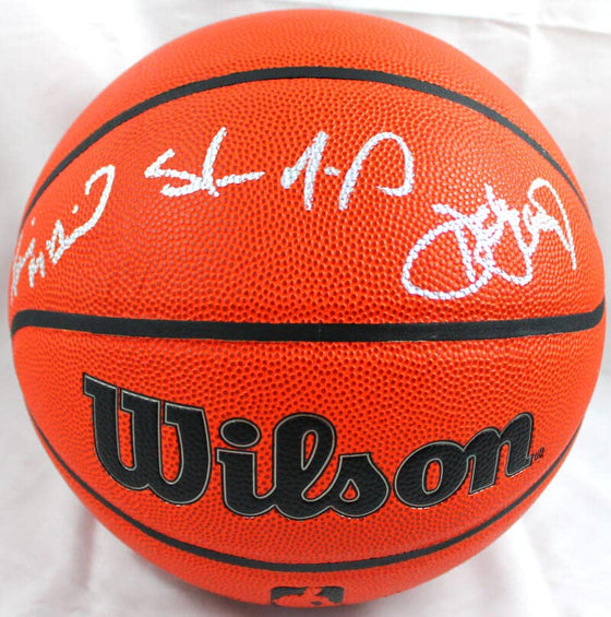 Kemp,McDaniel,Schrempf Autographed Official NBA Wilson Basketball-Beckett Hologram Silver - 757 Sports Collectibles