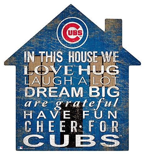 Fan Creations MLB Chicago Cubs Unisex Chicago Cubs House Sign, Team Color, 12 inch - 757 Sports Collectibles