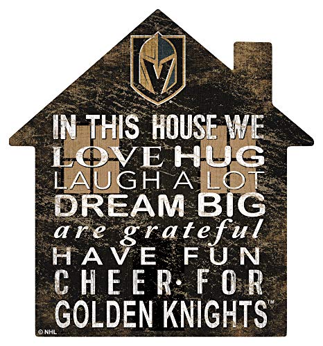 Fan Creations NHL Vegas Golden Knights Unisex Golden Knights House Sign, Team Color, 12 inch - 757 Sports Collectibles