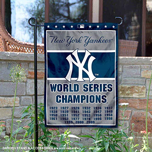 New York Yankees 27-Time World Series Champions Double Sided Garden Flag - 757 Sports Collectibles