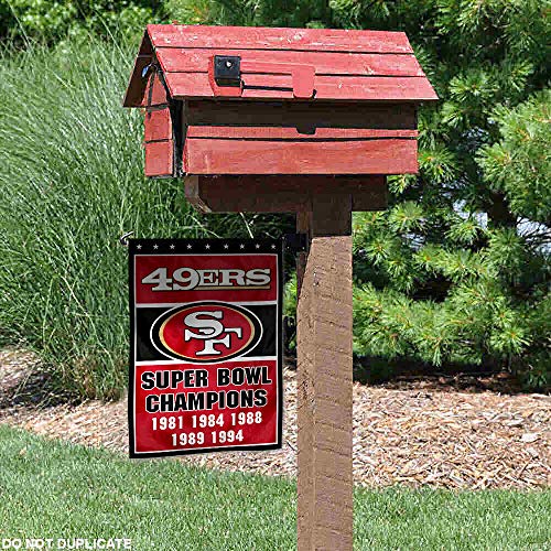 WinCraft San Francisco 49ers 5 Time Super Bowl Champions Double Sided Garden Flag - 757 Sports Collectibles