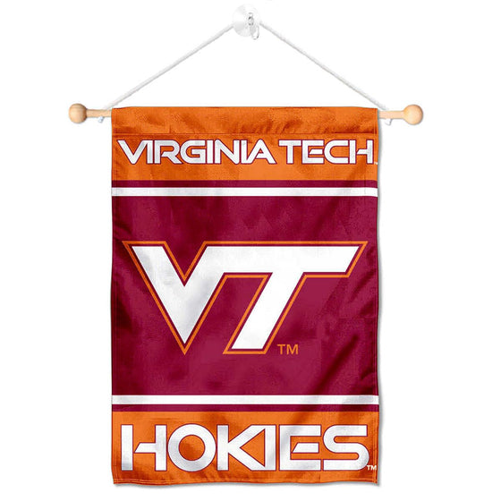 Virginia Tech Hokies Window Wall Banner Hanging Flag with Suction Cup - 757 Sports Collectibles