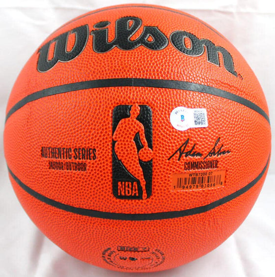 Magic Johnson/James Worthy Autographed Official NBA Wilson Basketball-Beckett W Hologram Silver - 757 Sports Collectibles