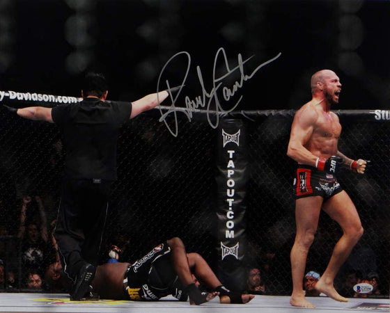 Randy Couture Autographed UFC 16x20 Knock Out Yelling Photo- Beckett Auth Silver - 757 Sports Collectibles