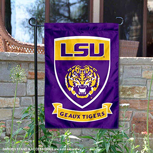 College Flags & Banners Co. Louisiana State LSU Tigers Shield Garden Flag - 757 Sports Collectibles