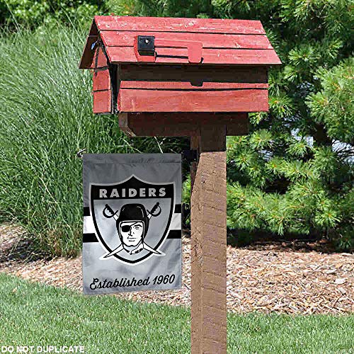 WinCraft Raiders Throwback Retro Vintage Garden Flag Double Sided Banner - 757 Sports Collectibles