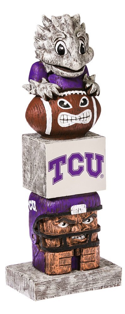 Texas Christian University TCU Horned Frogs 16" Tiki Totem Figure Statue