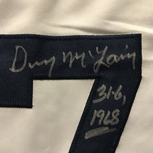 Framed Autographed/Signed Denny McLain 33x42 Detroit White Baseball Jersey JSA COA - 757 Sports Collectibles