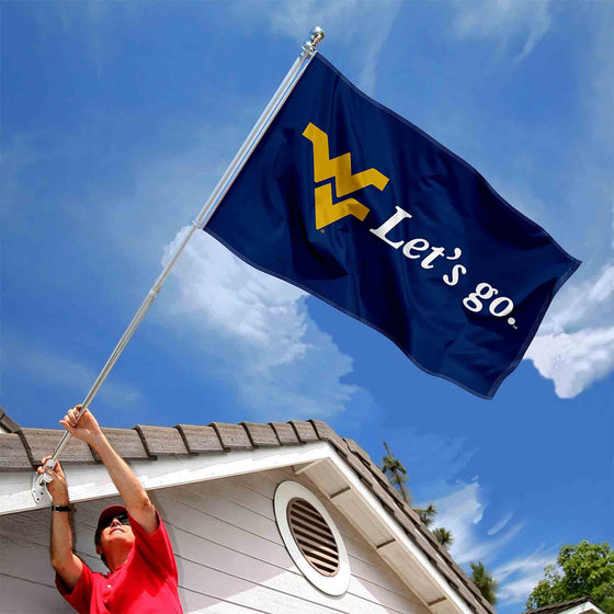 West Virginia Mountaineers Let's Go Flag - 757 Sports Collectibles