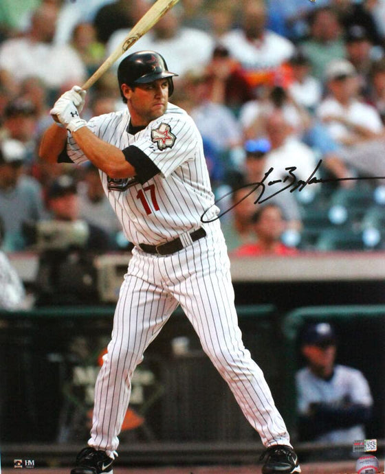 Lance Berkman Autographed 16x20 HM Batting Photo- TriStar Authenticated Black - 757 Sports Collectibles