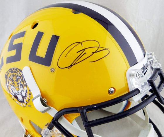 Odell Beckham Autographed LSU Tigers F/S Yellow Authentic Schutt Helmet- JSA W Auth - 757 Sports Collectibles