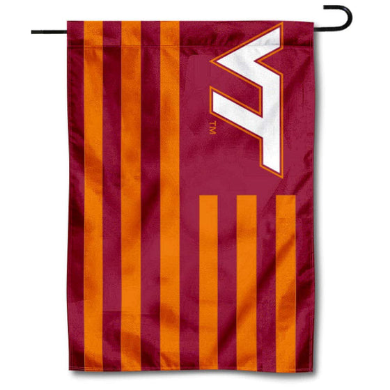 Virginia Tech Hokies Stripes Nation Garden Flag - 757 Sports Collectibles