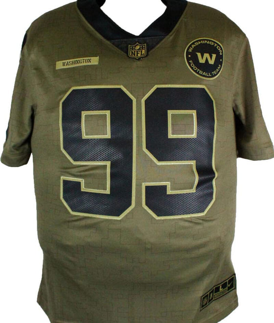 Chase Young Autographed Washington Football Team Salute to Service Nike Limited Jersey-Fanatics Gold - 757 Sports Collectibles