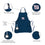 Team Sports America NFL New York Giants Ultimate Grilling Apron Durable Cotton with Beverage Opener and Multi Tool For Football Fans Fathers Day and More - 757 Sports Collectibles