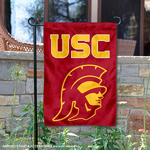 College Flags & Banners Co. Southern Cal USC Trojans Trojan Head Garden Flag - 757 Sports Collectibles