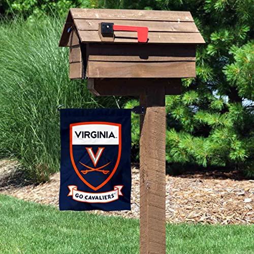 Virginia Cavaliers Crest Shield Garden Flag and Banner - 757 Sports Collectibles