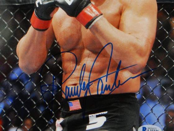 Randy Couture Autographed UFC 8x10 Photo In RIng- Beckett Auth Blue - 757 Sports Collectibles