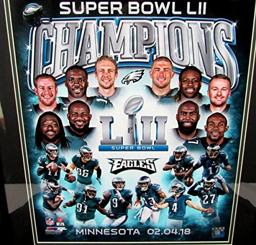 Philadelphia Eagles Super Bowl LII 52 Champs Team Composite Framed 16x20 131803 - 757 Sports Collectibles