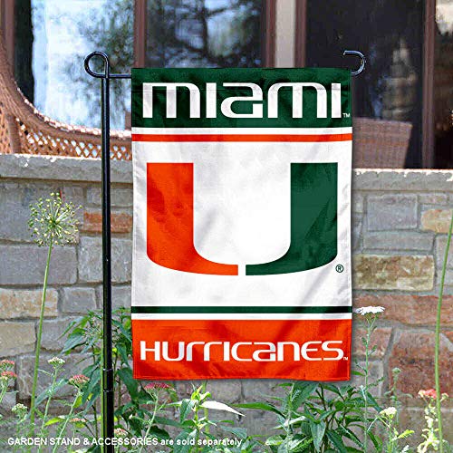 College Flags & Banners Co. Miami Hurricanes Garden Flag - 757 Sports Collectibles