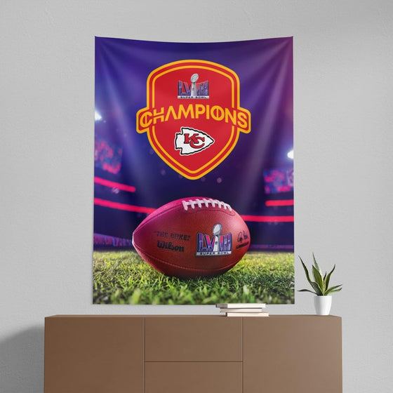 Northwest NFL Kansas City Chiefs Super Bowl LVIII Champions Wall Hanging Tapestry, 50" x 60", Elite Champs - 757 Sports Collectibles