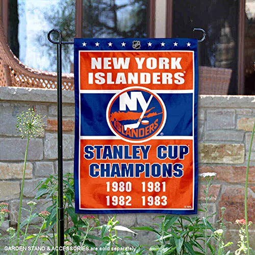 WinCraft New York Islanders 4 Time Stanley Cup Champions Double Sided Garden Flag - 757 Sports Collectibles