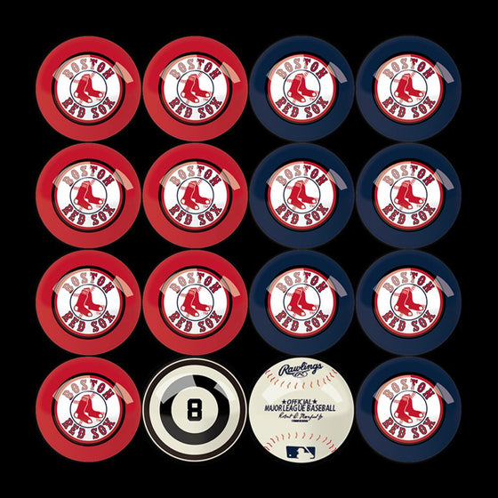 Boston Red Sox Billiard Balls with Numbers