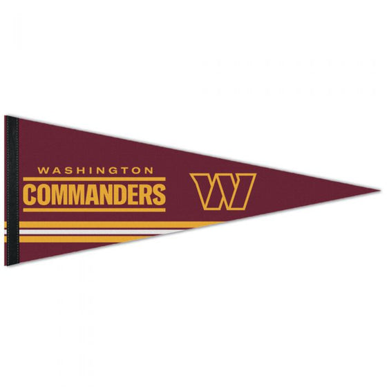 WASHINGTON COMMANDERS PRIMARY LOGO PREMIUM PENNANT 12" X 30"