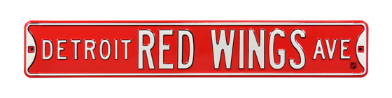 Detroit Red Wings Steel Street Sign-DETROIT RED WINGS AVE