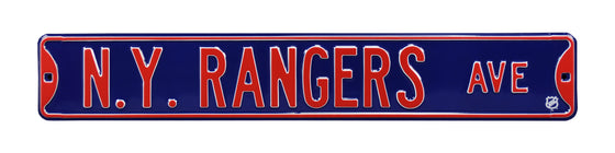 New York Rangers Steel Street Sign-NY RANGERS AVE