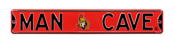 Ottawa Senators Steel Street Sign with Logo-MAN CAVE