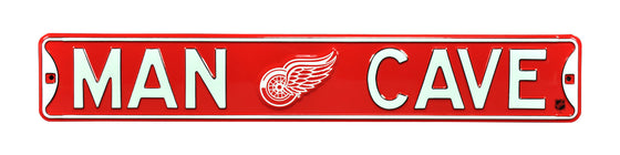 Detroit Red Wings Steel Street Sign with Logo-MAN CAVE